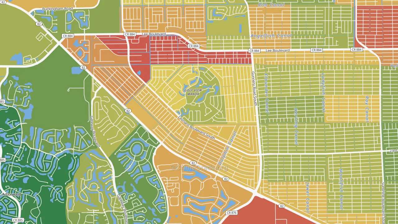 33973, FL Map of Theft Rates