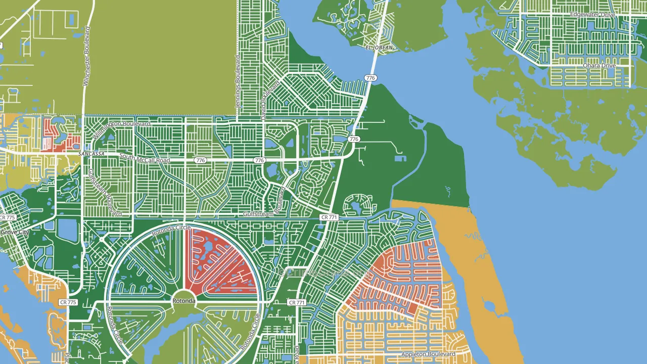 33981, FL Map of Theft Rates