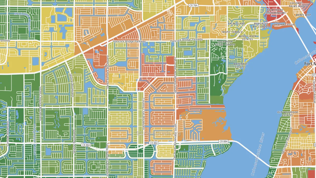 33990, FL Map of Theft Rates