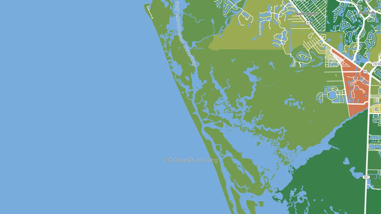 34101, FL Map of Theft Rates