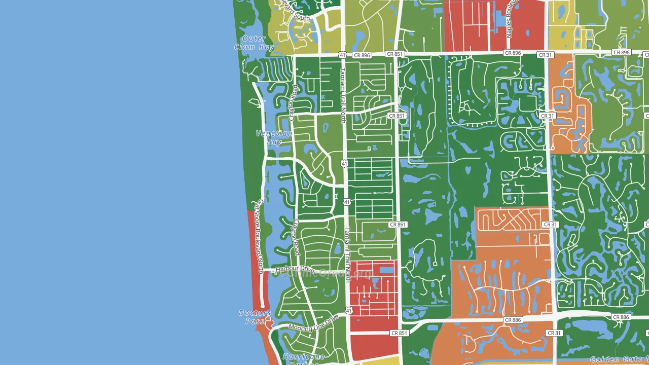 34103, FL Map of Theft Rates