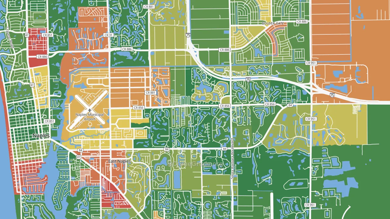 34104, FL Map of Theft Rates