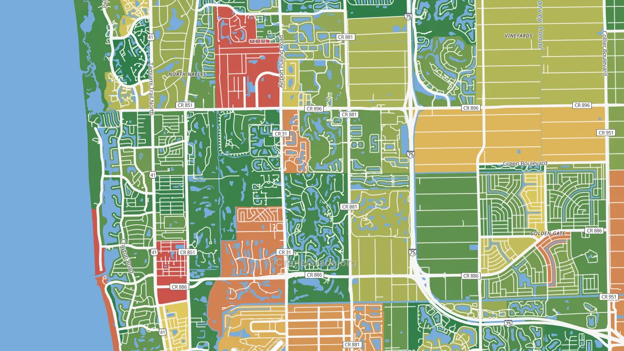 34105, FL Map of Theft Rates