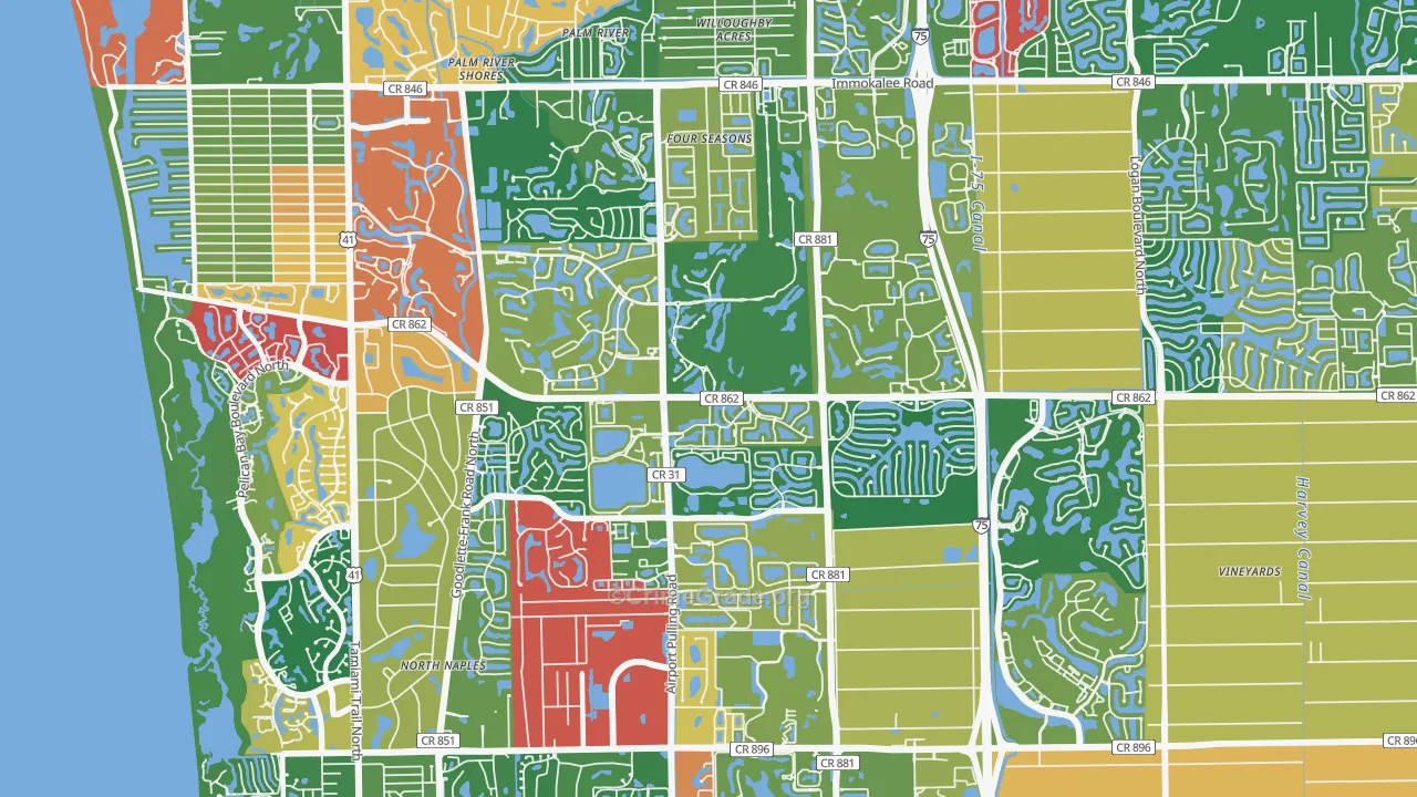 34109, FL Map of Theft Rates