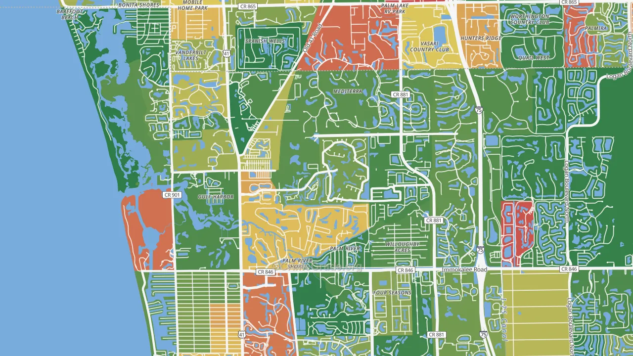 34110, FL Map of Theft Rates