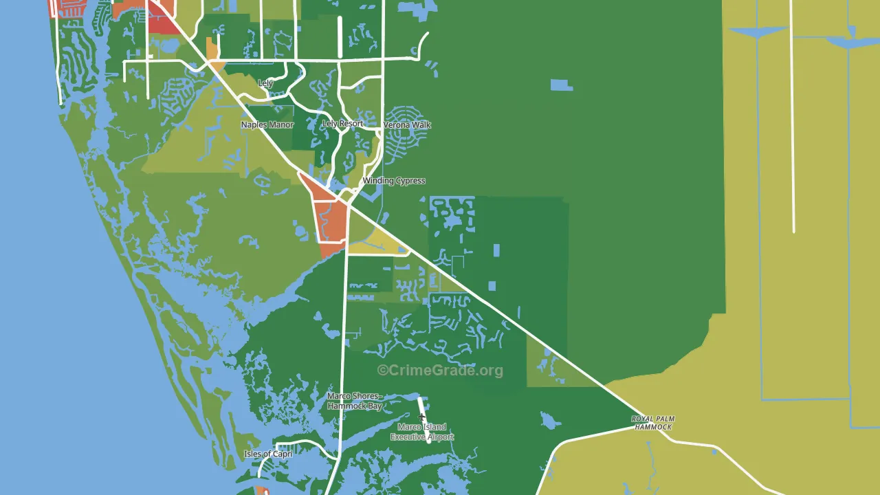 34114, FL Map of Theft Rates