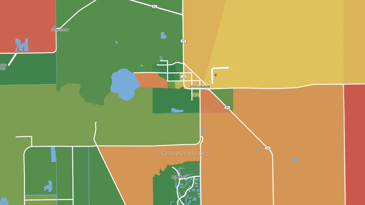 34142, FL Map of Theft Rates