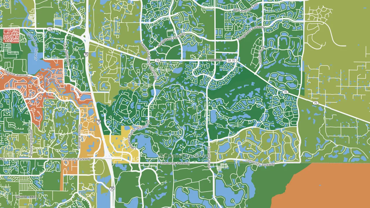 34202, FL Map of Theft Rates
