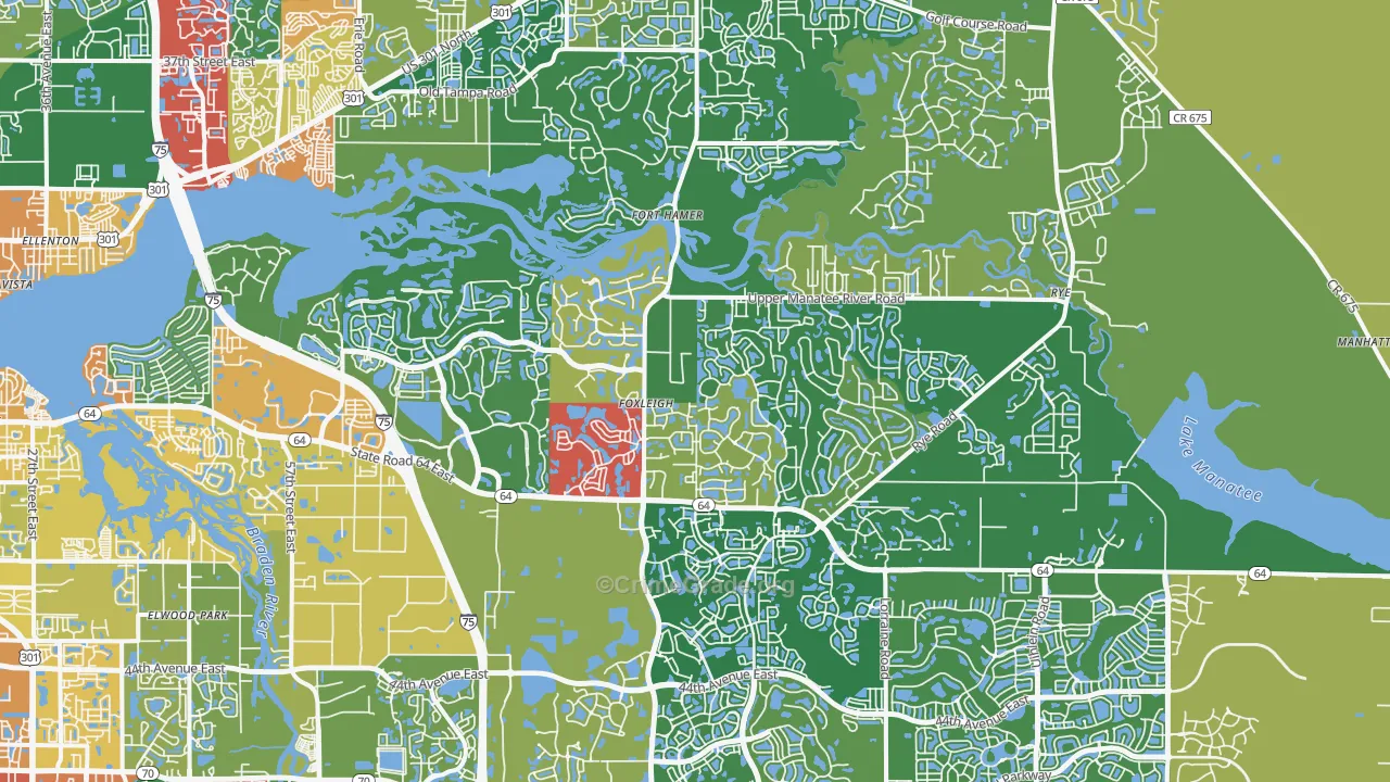 34212, FL Map of Theft Rates