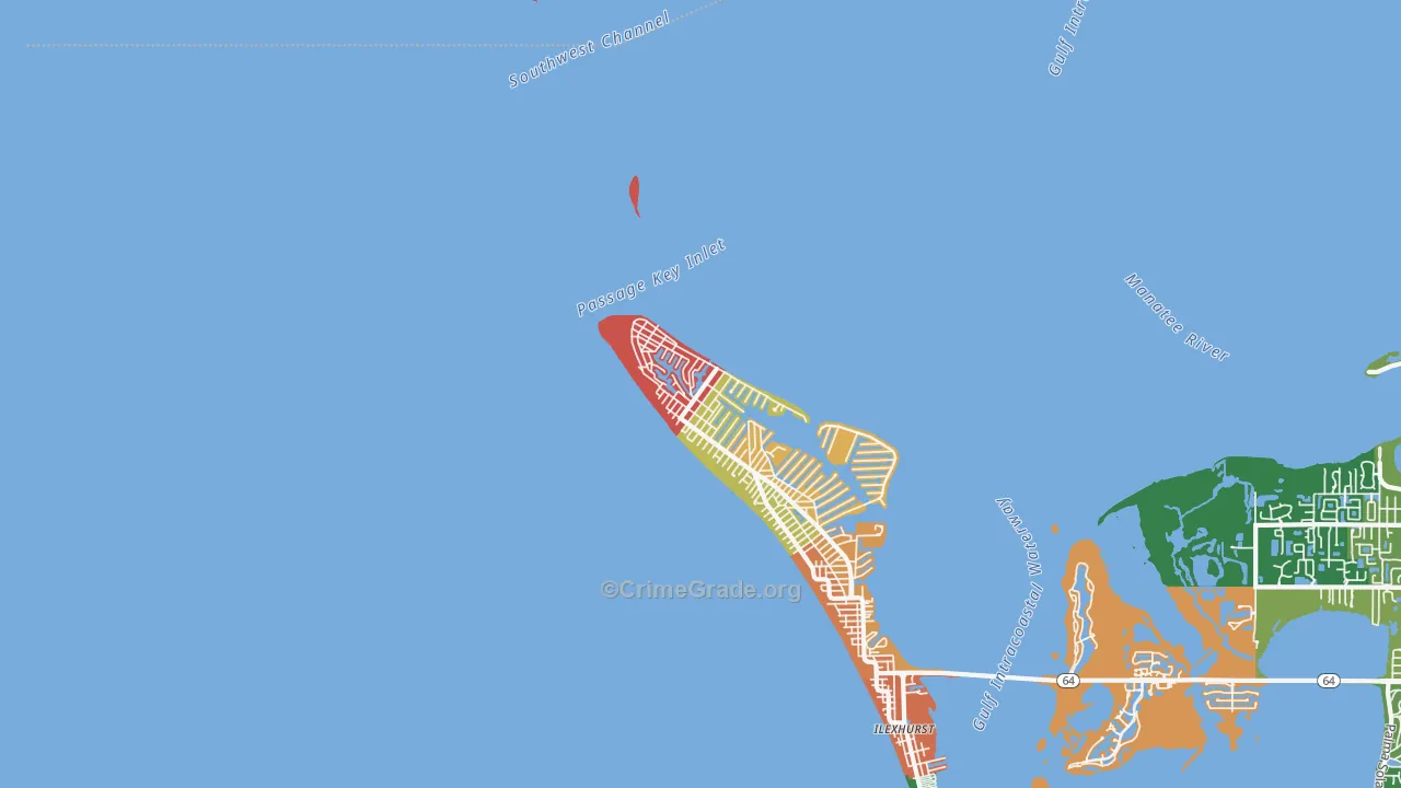 34216, FL Map of Theft Rates