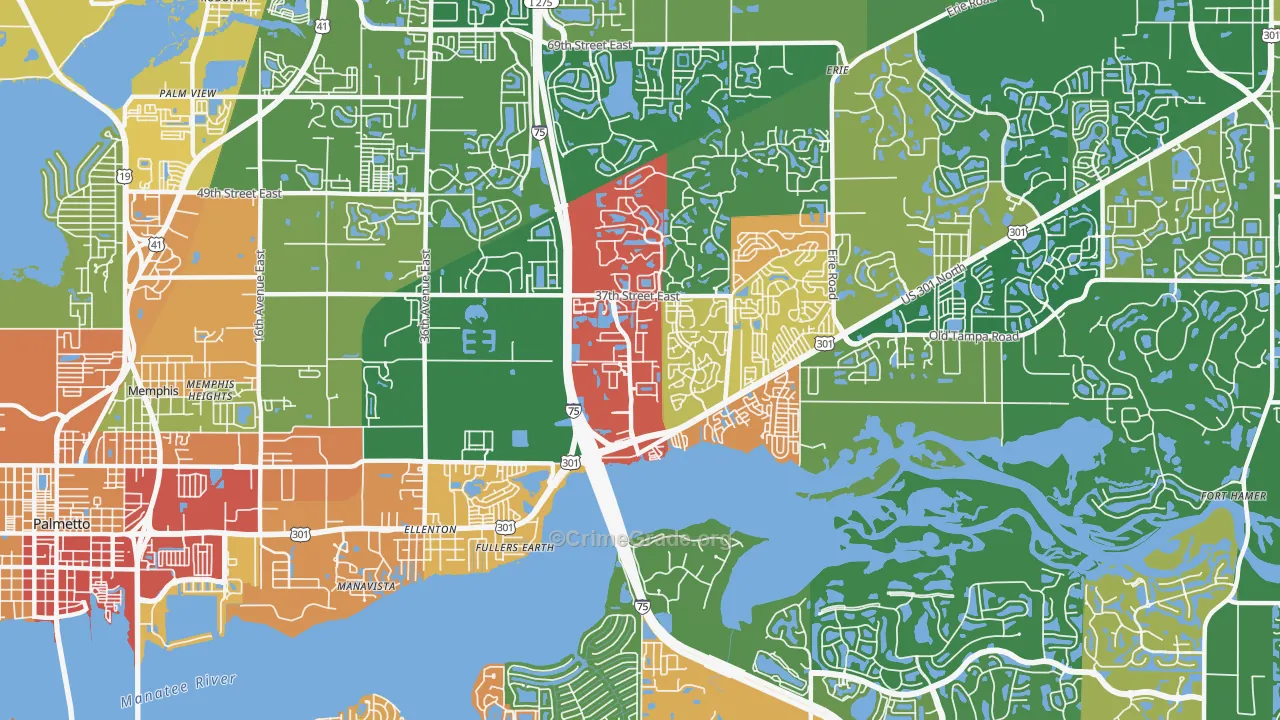 34222, FL Map of Theft Rates