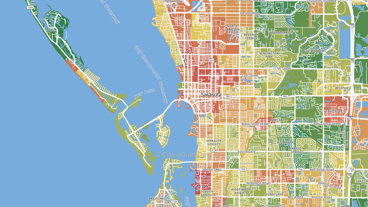 34236, FL Map of Theft Rates