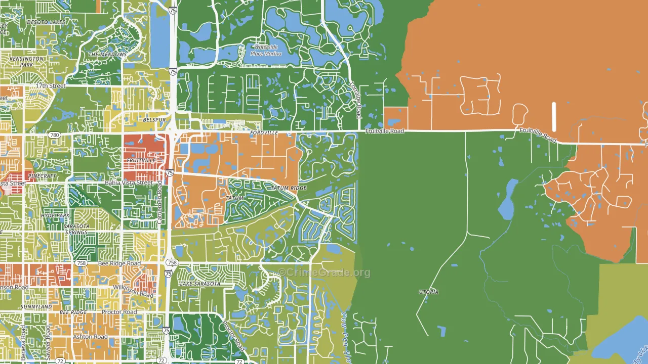 34240, FL Map of Theft Rates