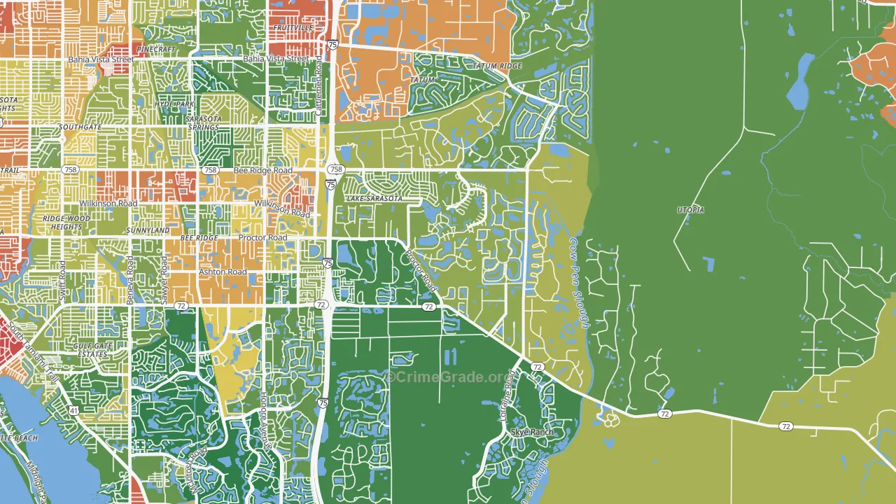 34241, FL Map of Theft Rates
