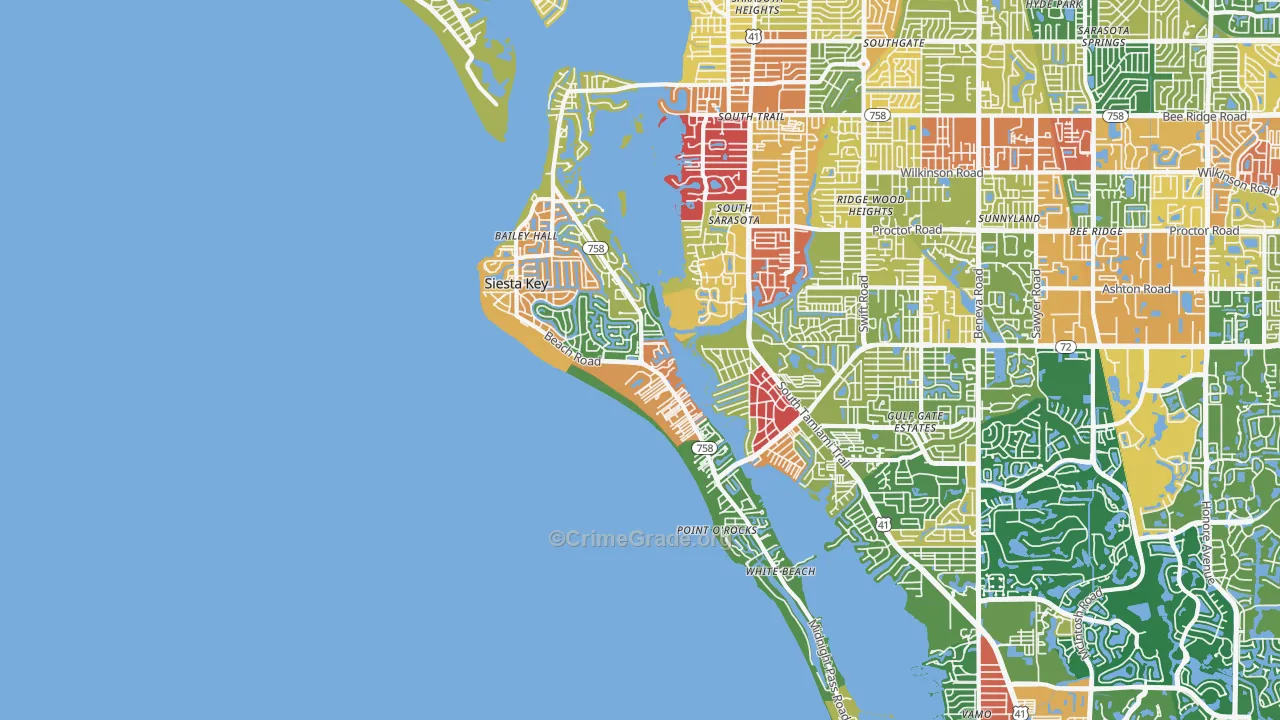 34242, FL Map of Theft Rates