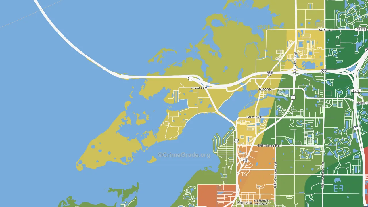 34250, FL Map of Theft Rates