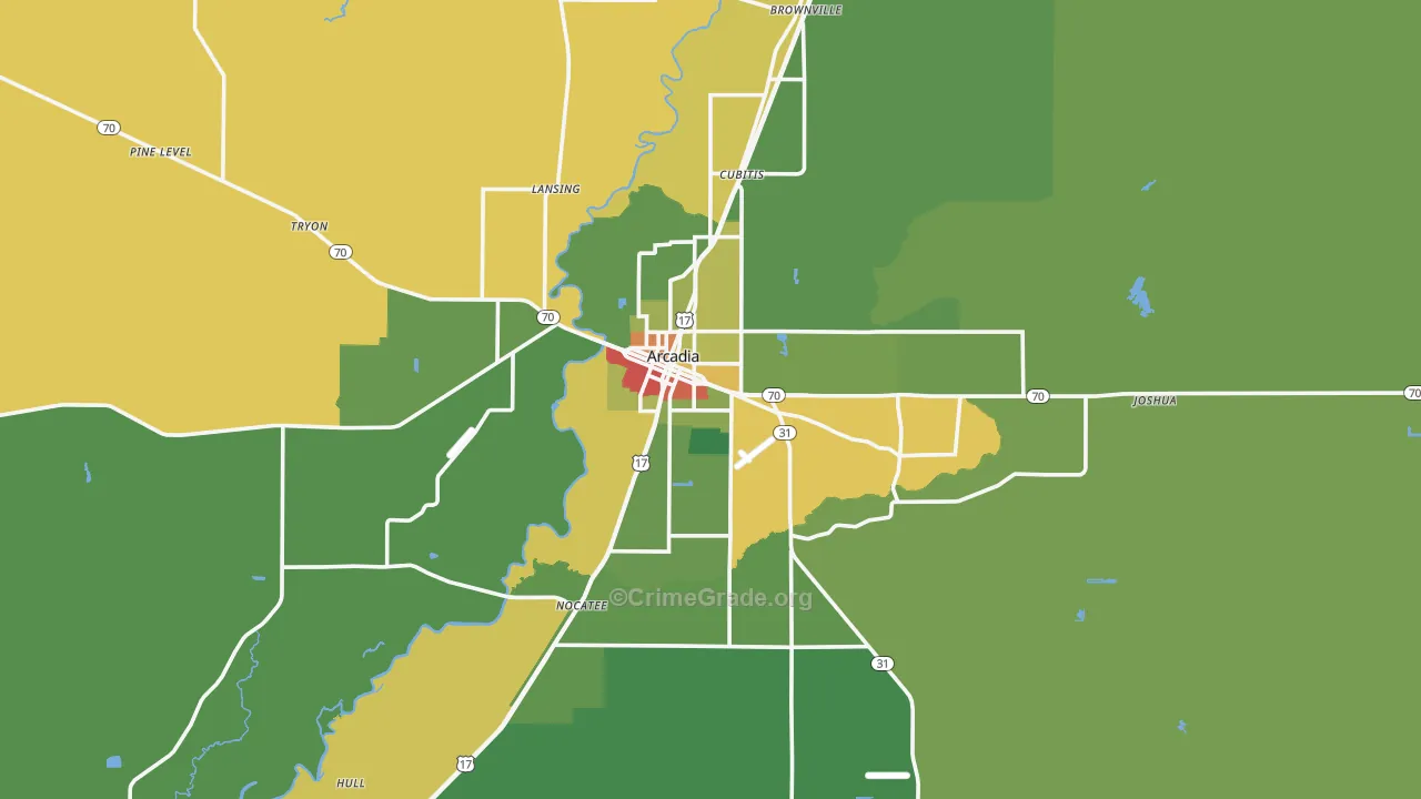 34266, FL Map of Theft Rates