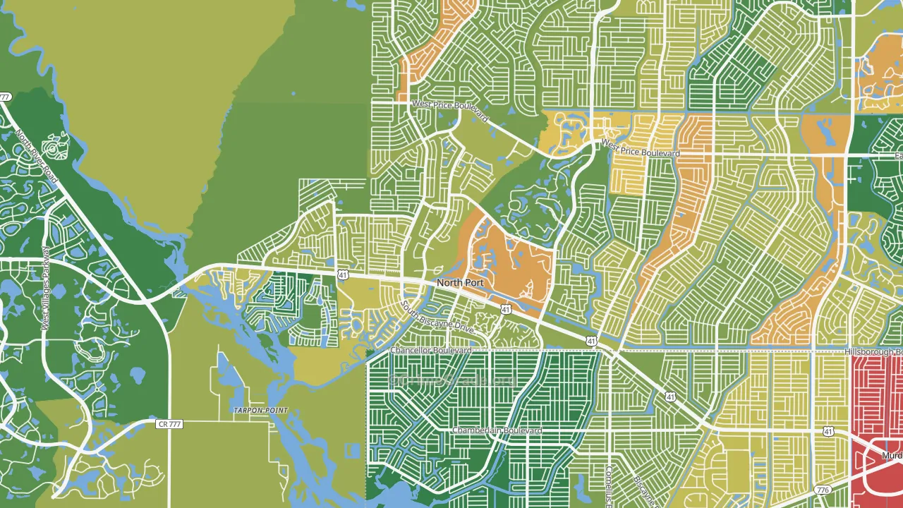 34287, FL Map of Theft Rates