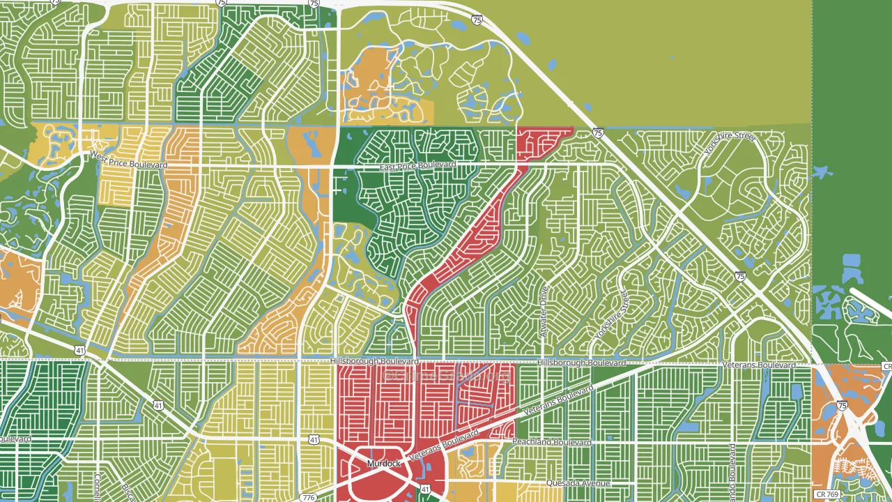 34288, FL Map of Theft Rates