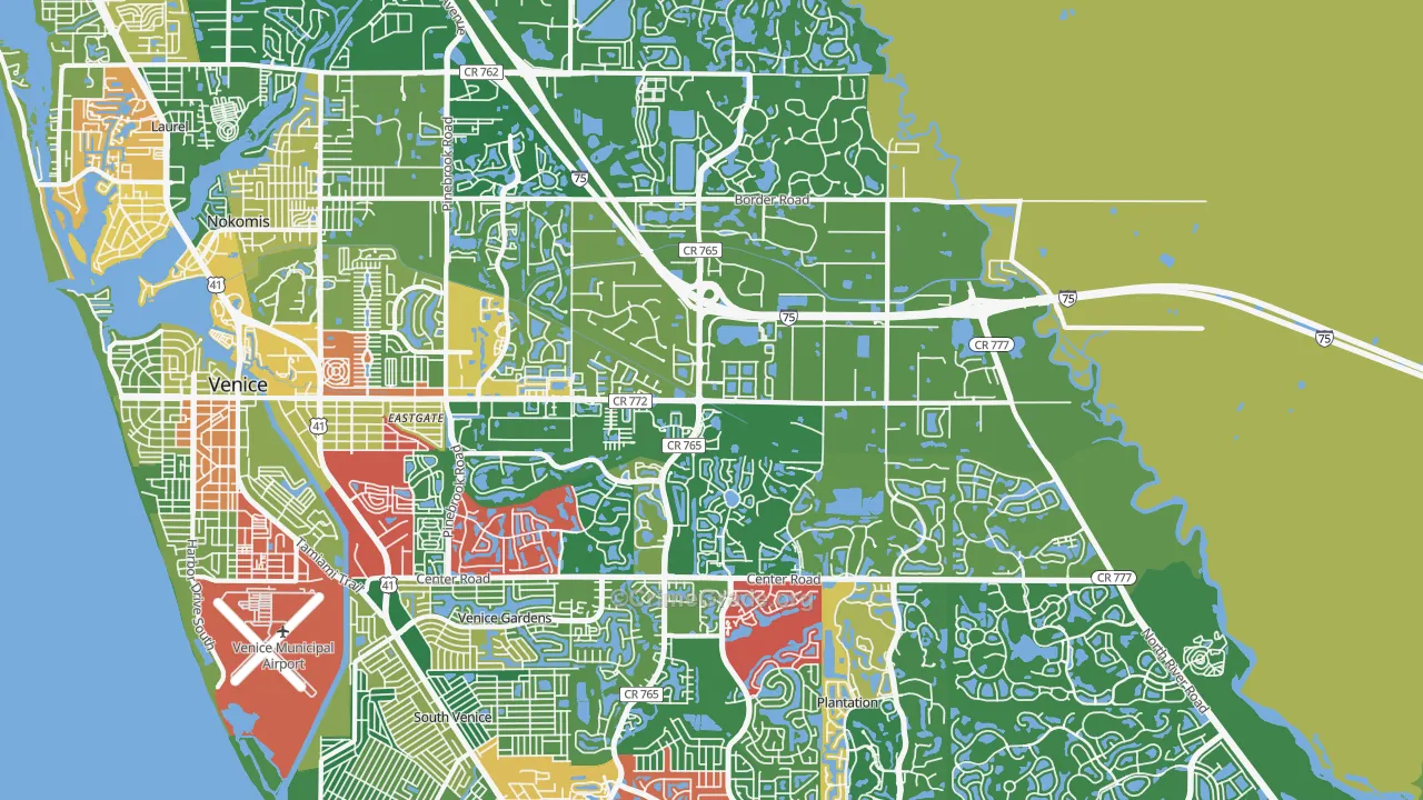 34292, FL Map of Theft Rates