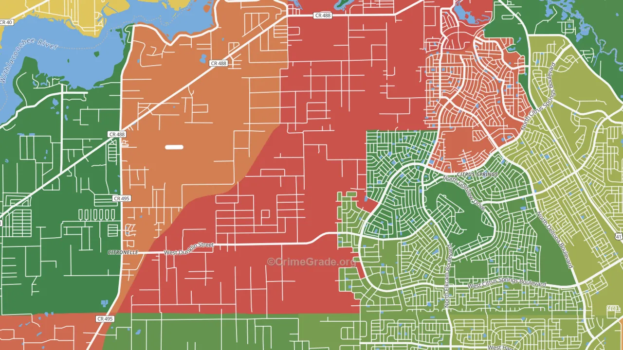 34433, FL Map of Theft Rates