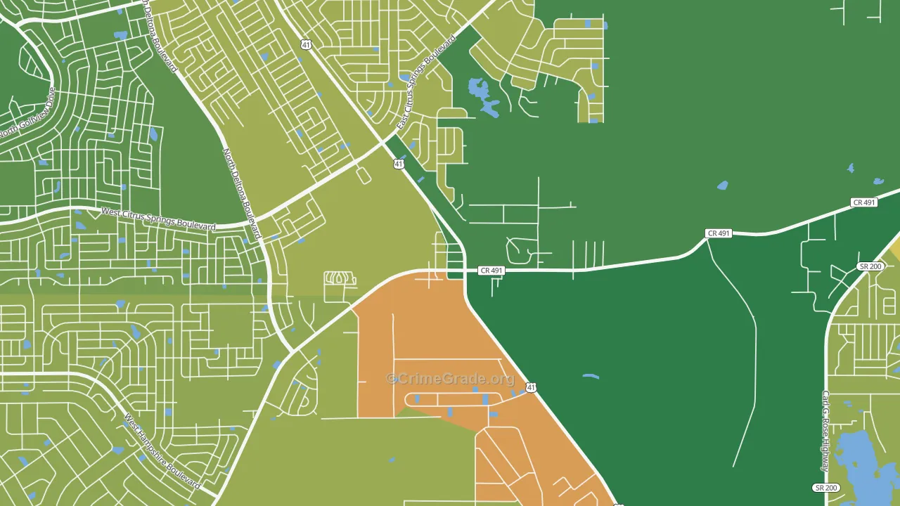 34445, FL Map of Theft Rates