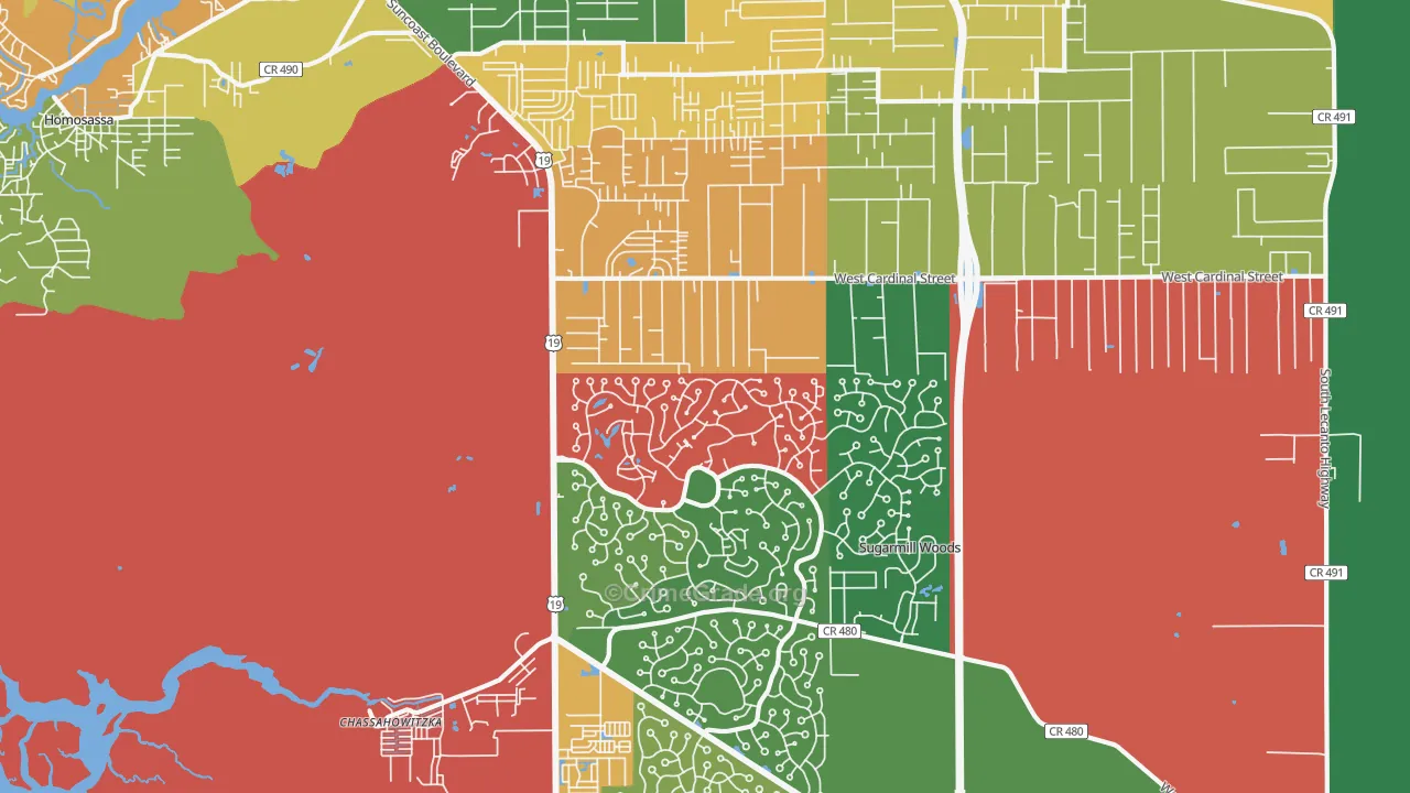 34446, FL Map of Theft Rates