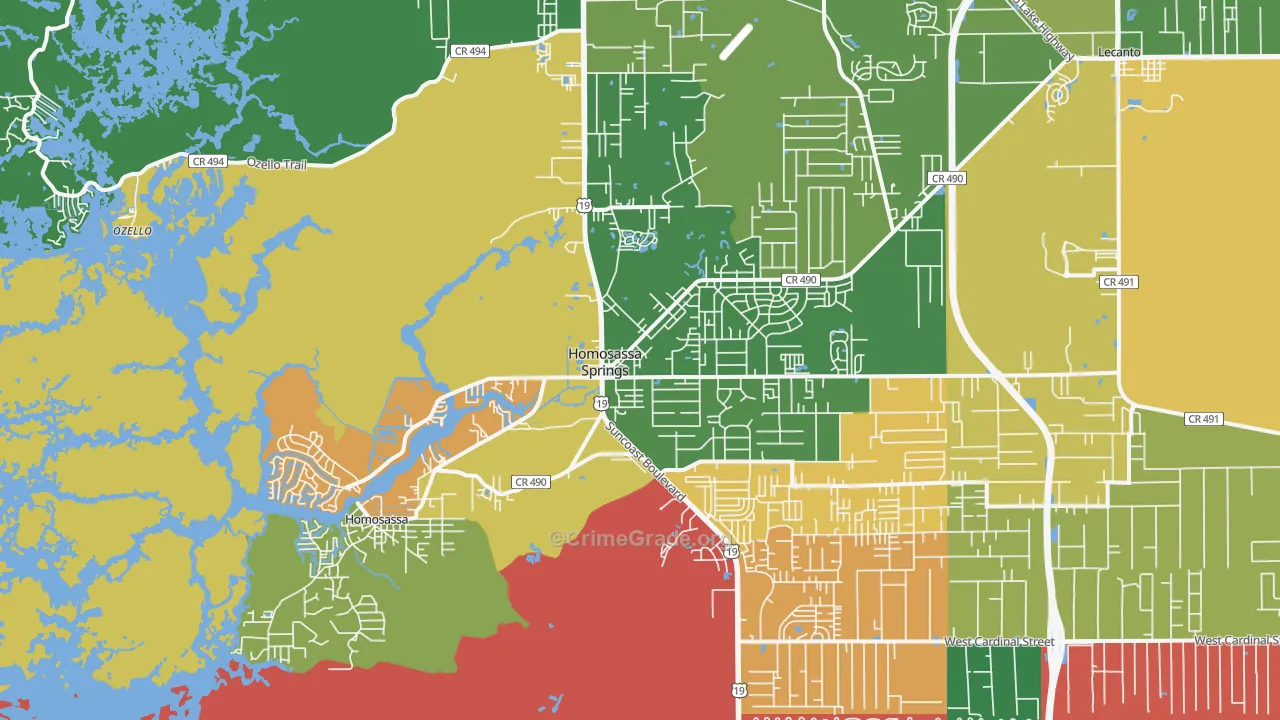 34448, FL Map of Theft Rates