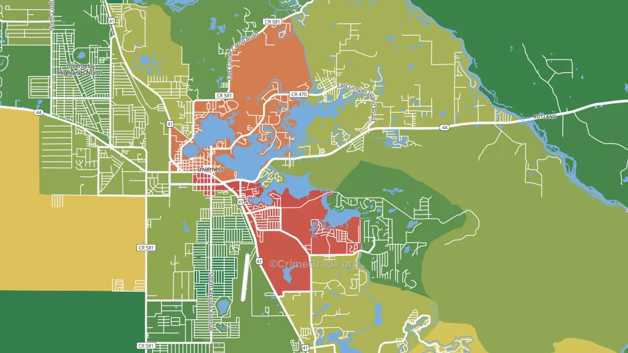 34450, FL Map of Theft Rates