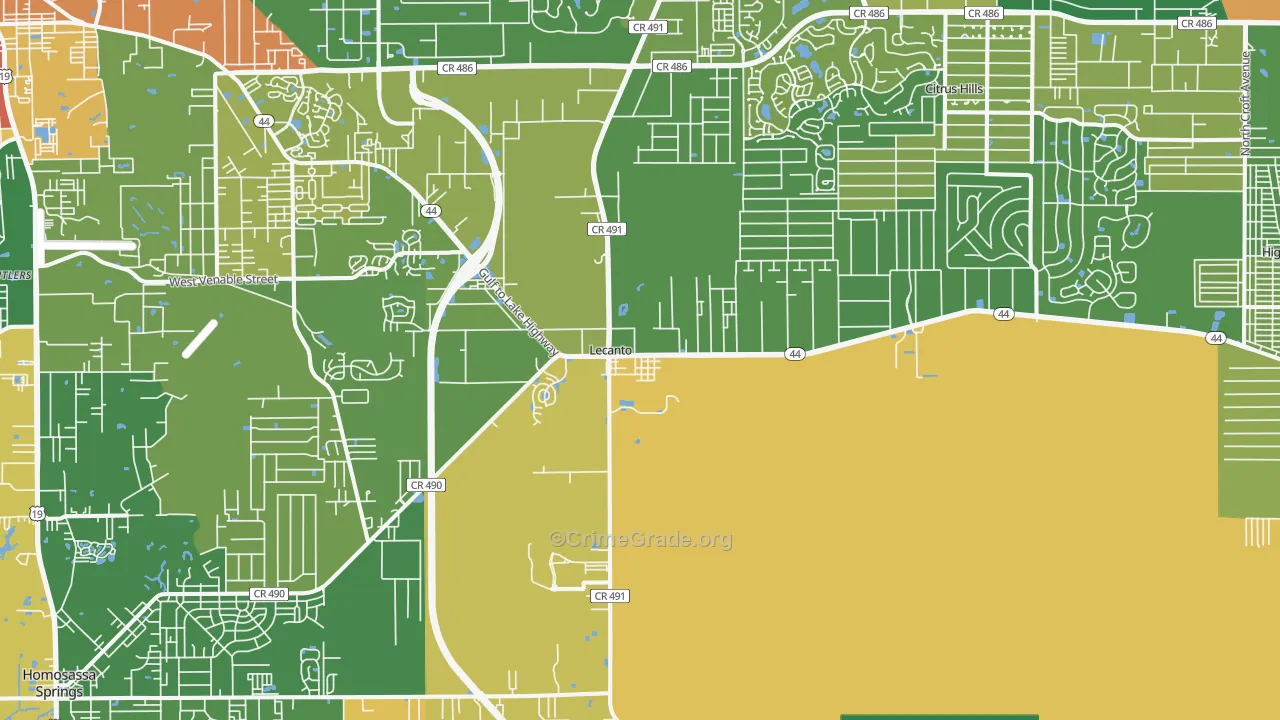 34461, FL Map of Theft Rates