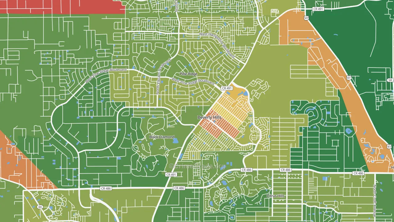 34465, FL Map of Theft Rates