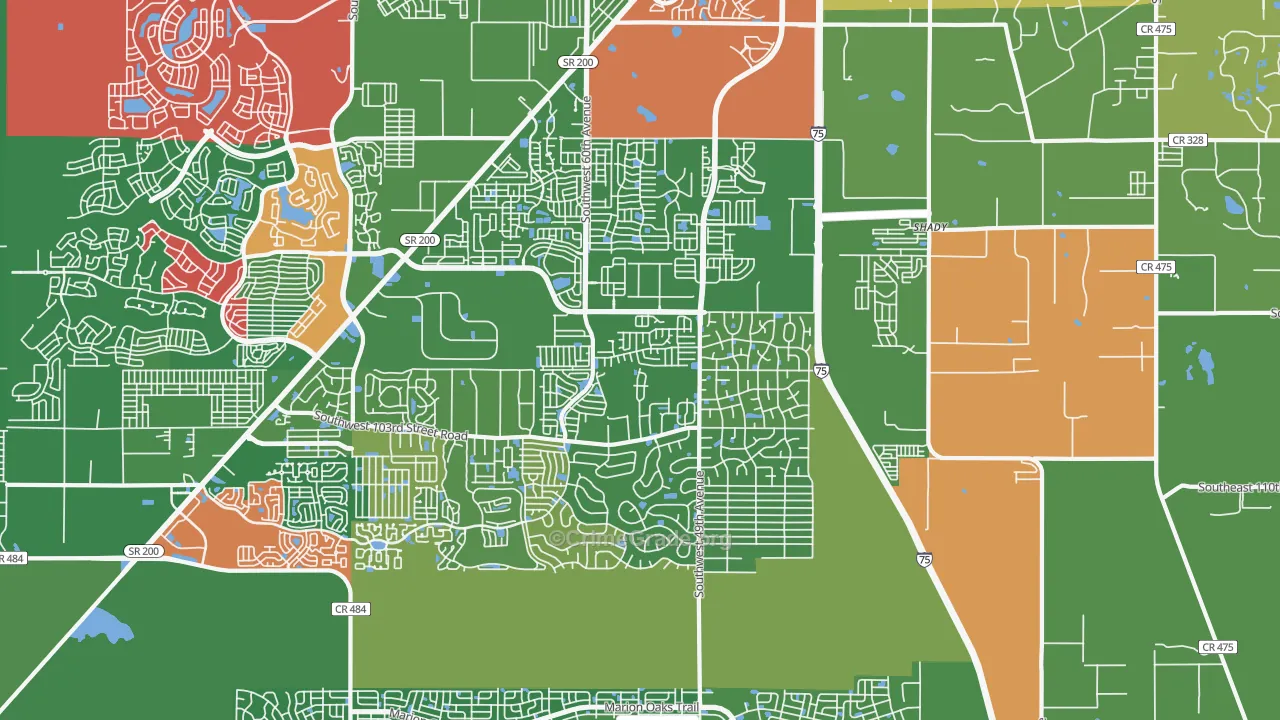 34476, FL Map of Theft Rates
