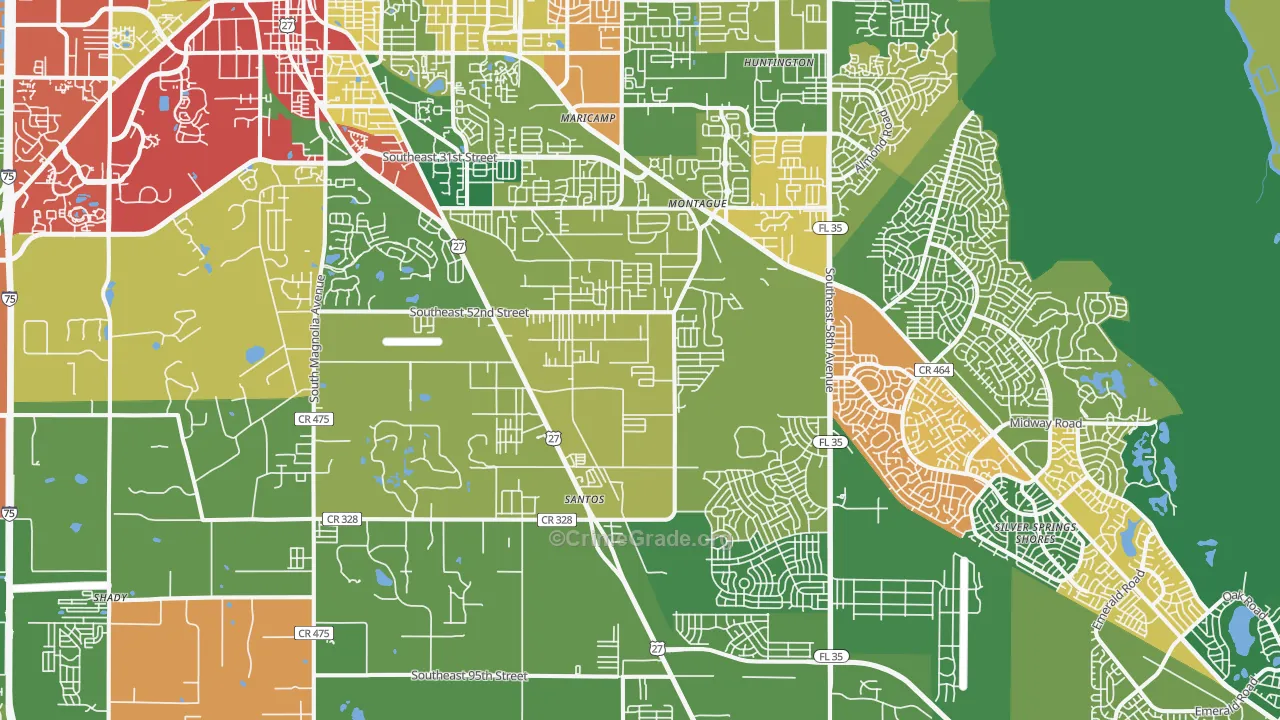 34480, FL Map of Theft Rates