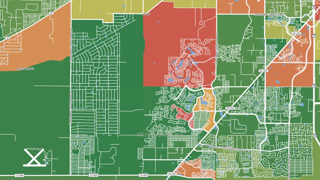 34481, FL Map of Theft Rates