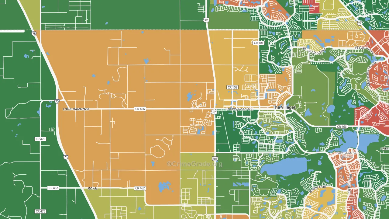 34484, FL Map of Theft Rates