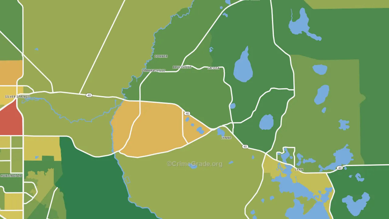 34488, FL Map of Theft Rates