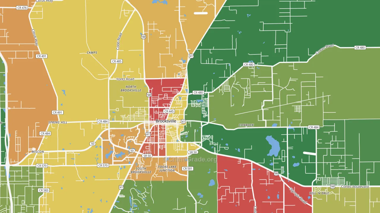 34601, FL Map of Theft Rates