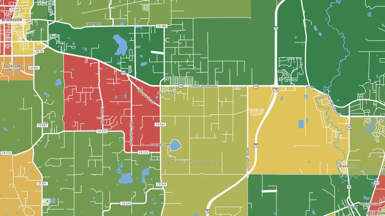 34602, FL Map of Theft Rates