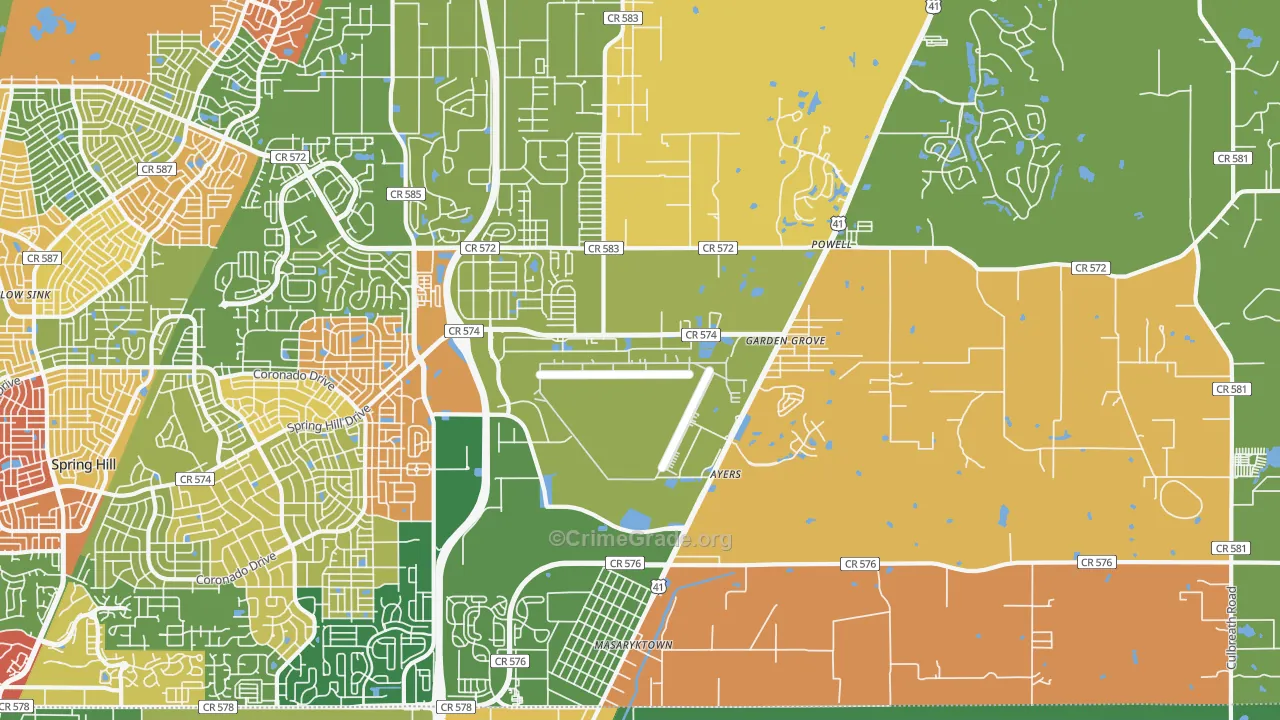 34604, FL Map of Theft Rates