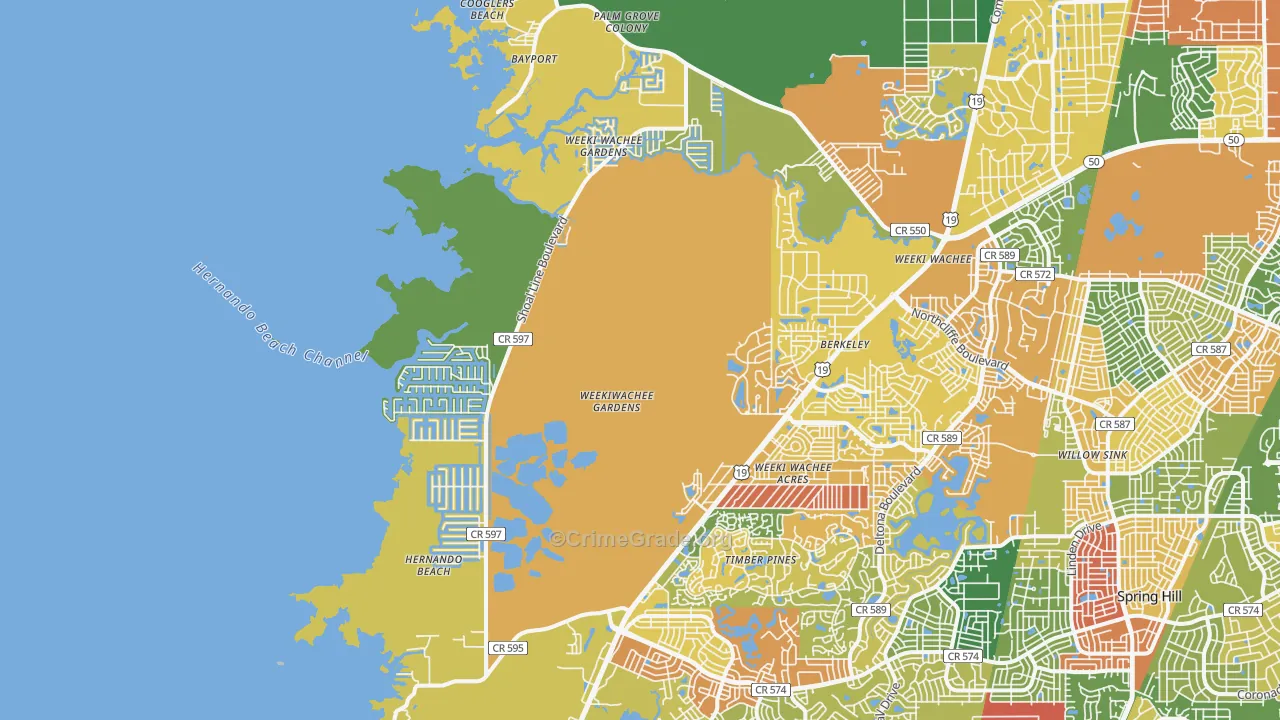 34607, FL Map of Theft Rates