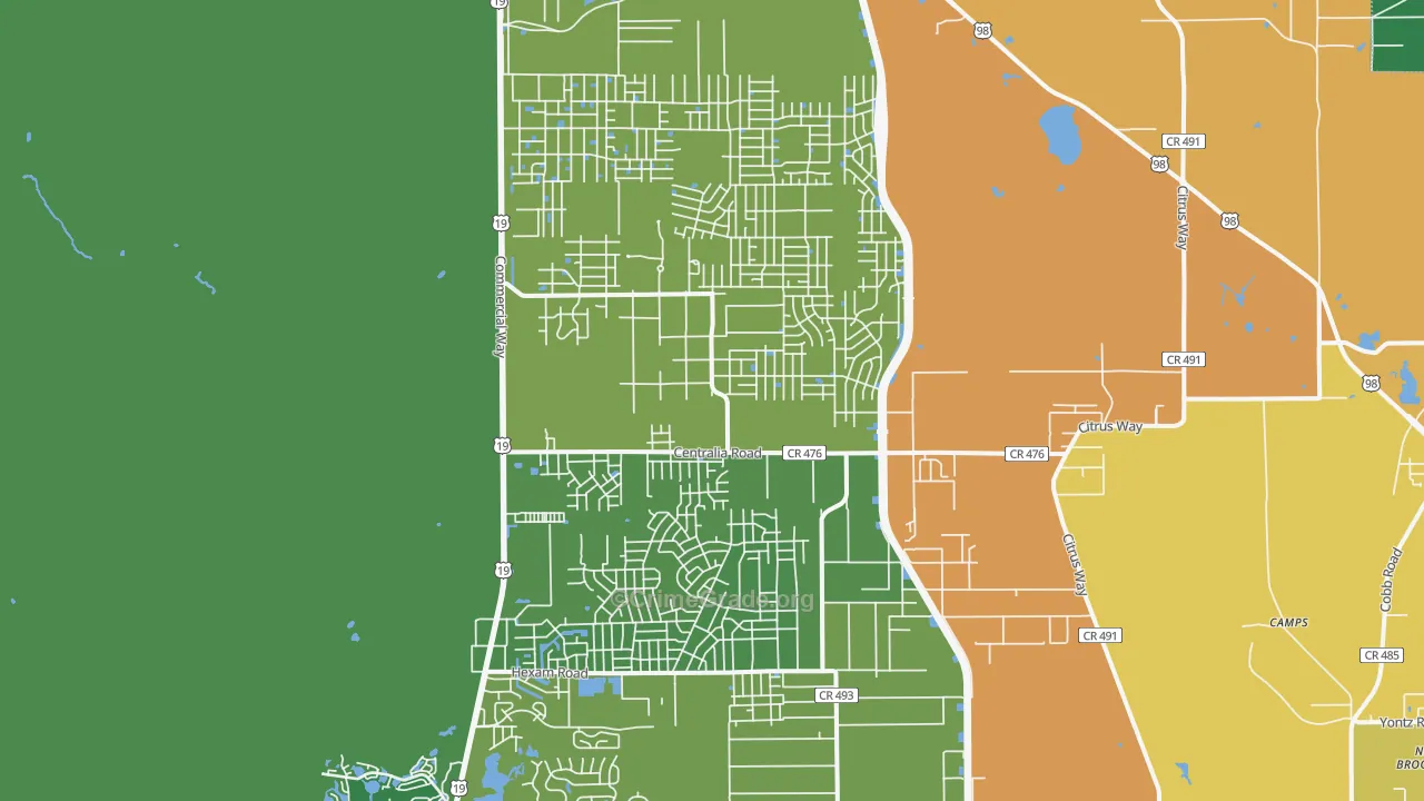 34614, FL Map of Theft Rates