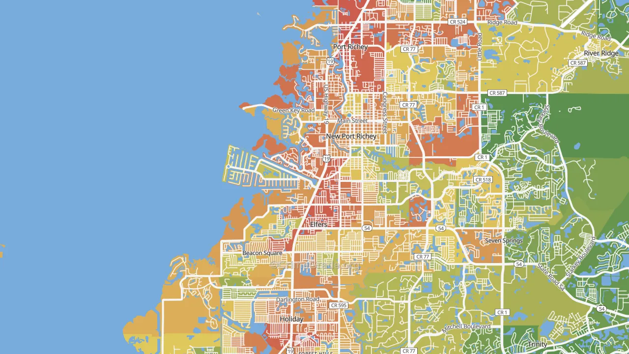 34652, FL Map of Theft Rates