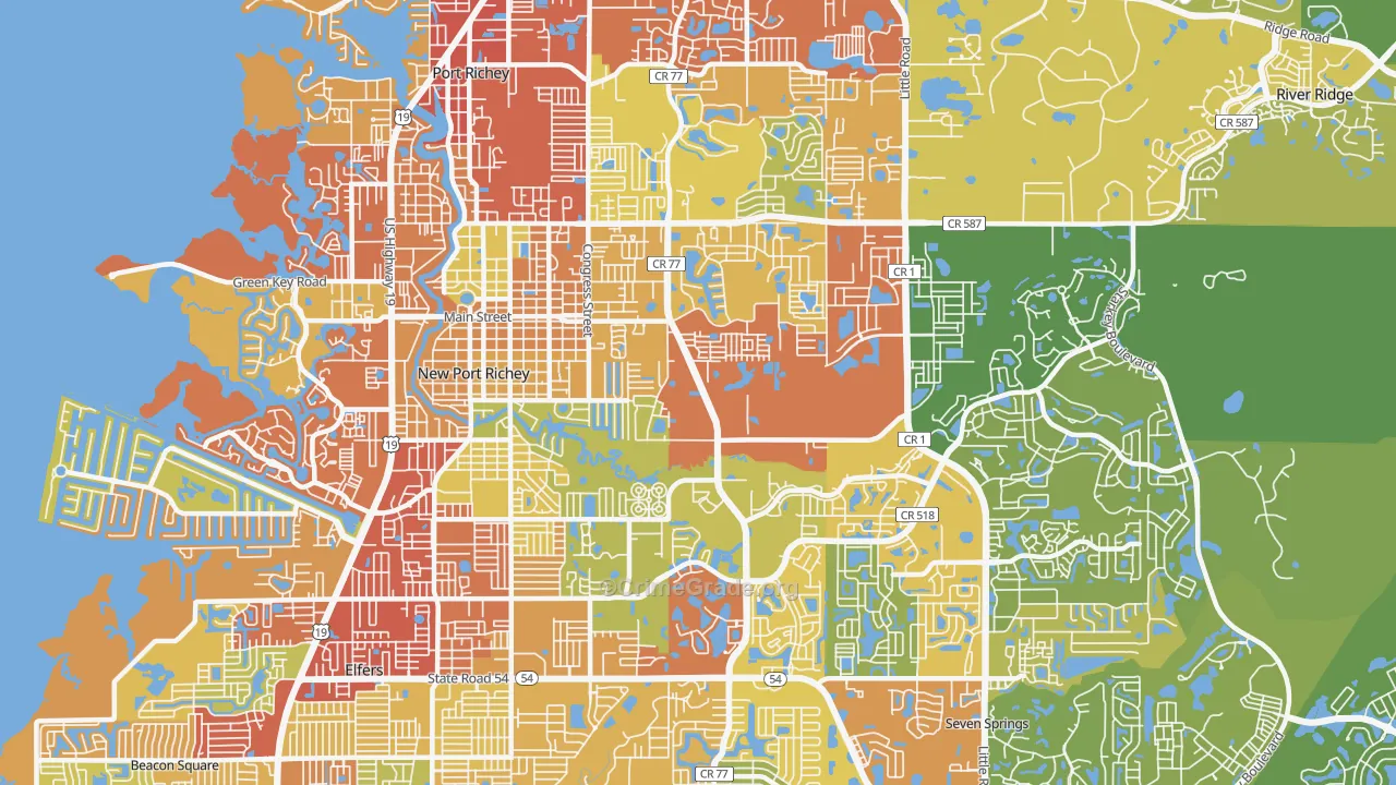 34653, FL Map of Theft Rates
