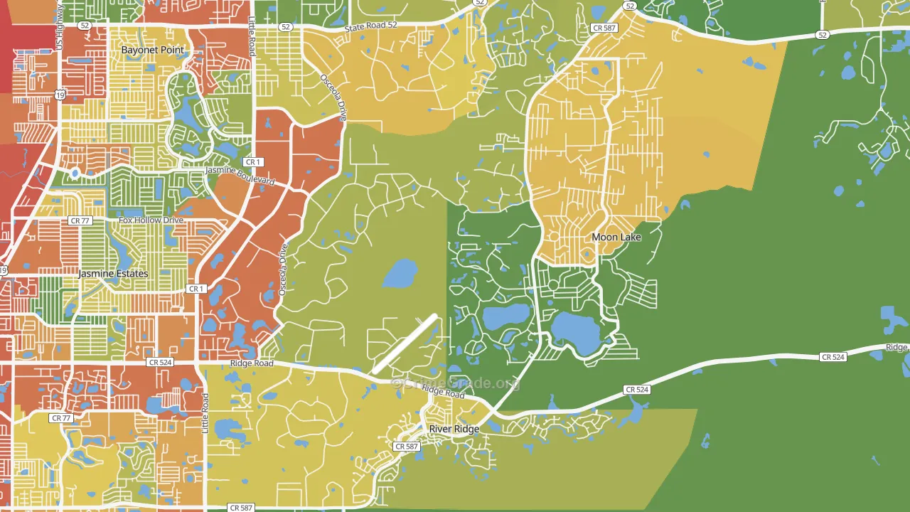34654, FL Map of Theft Rates