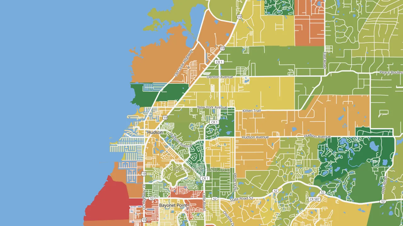 34667, FL Map of Theft Rates