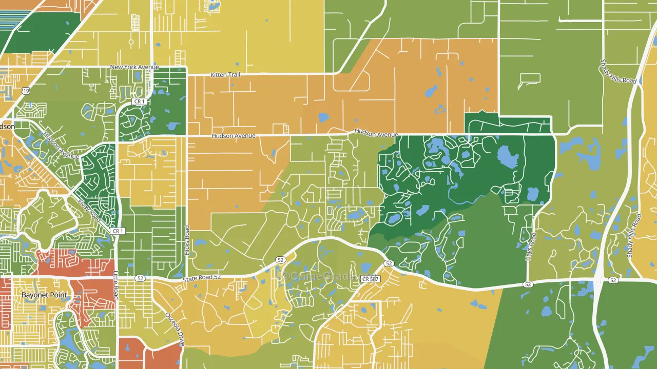 34669, FL Map of Theft Rates