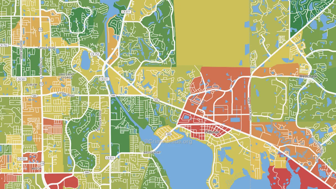34677, FL Map of Theft Rates