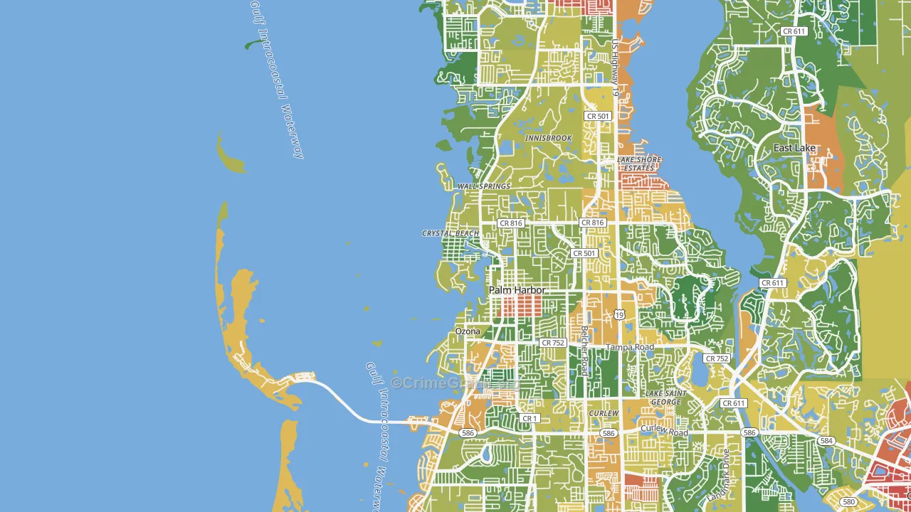34681, FL Map of Theft Rates