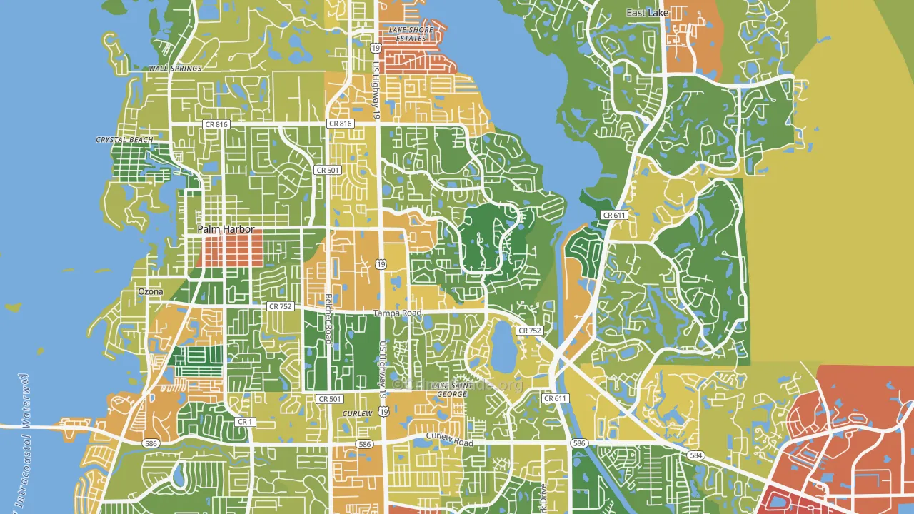 34684, FL Map of Theft Rates