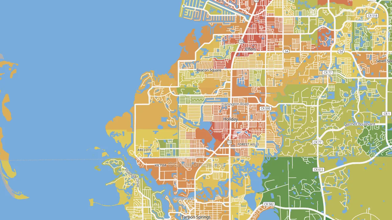 34691, FL Map of Theft Rates